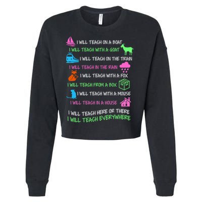 I Will Teach Everywhere Cropped Pullover Crew
