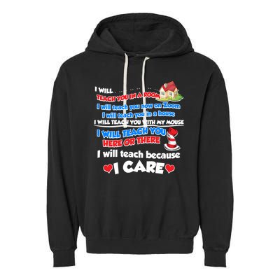 I Will Teach In A Room Now On Zoom Quarantine Garment-Dyed Fleece Hoodie