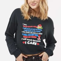 I Will Teach In A Room Now On Zoom Quarantine Cropped Pullover Crew