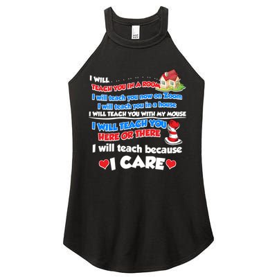 I Will Teach In A Room Now On Zoom Quarantine Women's Perfect Tri Rocker Tank
