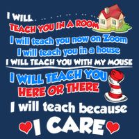 I Will Teach In A Room Now On Zoom Quarantine Full-Length Apron With Pockets