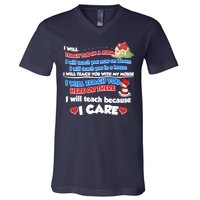 I Will Teach In A Room Now On Zoom Quarantine V-Neck T-Shirt