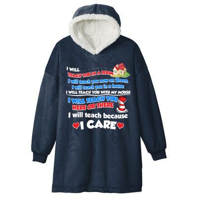 I Will Teach In A Room Now On Zoom Quarantine Hooded Wearable Blanket
