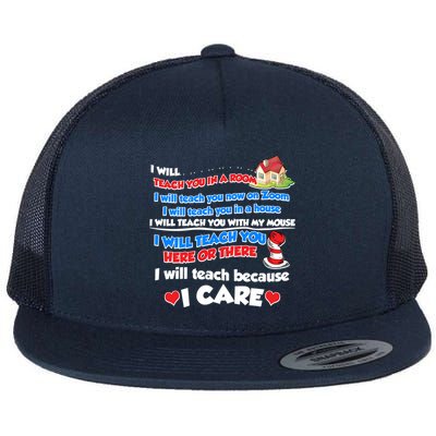 I Will Teach In A Room Now On Zoom Quarantine Flatbill Hat