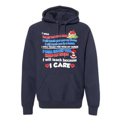 I Will Teach In A Room Now On Zoom Quarantine Premium Hoodie