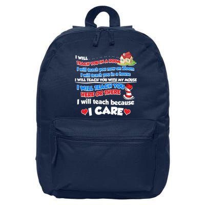 I Will Teach In A Room Now On Zoom Quarantine 16 in Basic Backpack
