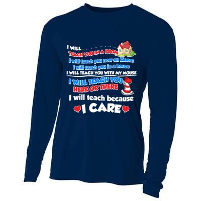 I Will Teach In A Room Now On Zoom Quarantine Cooling Performance Long Sleeve Crew