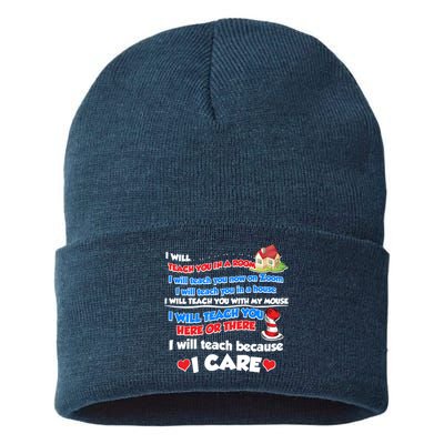 I Will Teach In A Room Now On Zoom Quarantine Sustainable Knit Beanie
