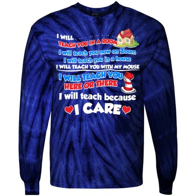 I Will Teach In A Room Now On Zoom Quarantine Tie-Dye Long Sleeve Shirt