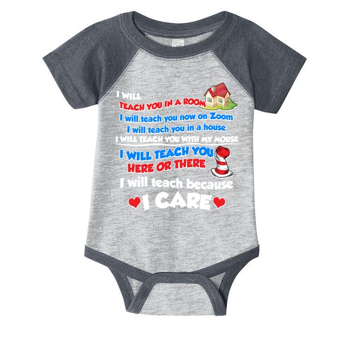 I Will Teach In A Room Now On Zoom Quarantine Infant Baby Jersey Bodysuit