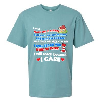 I Will Teach In A Room Now On Zoom Quarantine Sueded Cloud Jersey T-Shirt