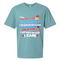 I Will Teach In A Room Now On Zoom Quarantine Sueded Cloud Jersey T-Shirt