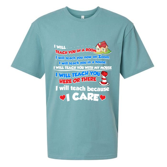 I Will Teach In A Room Now On Zoom Quarantine Sueded Cloud Jersey T-Shirt