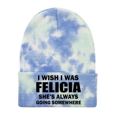 I Wish I Was Felicia Tie Dye 12in Knit Beanie