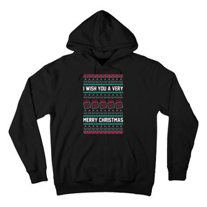 I Wish You A Very Merry Christmas Cute Ugly Sweater Hoodie