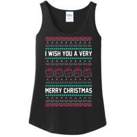 I Wish You A Very Merry Christmas Cute Ugly Sweater Ladies Essential Tank