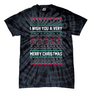 I Wish You A Very Merry Christmas Cute Ugly Sweater Tie-Dye T-Shirt