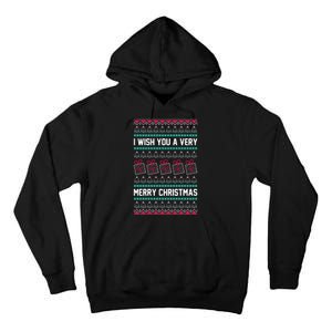 I Wish You A Very Merry Christmas Cute Ugly Sweater Tall Hoodie