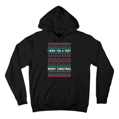 I Wish You A Very Merry Christmas Cute Ugly Sweater Tall Hoodie