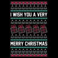 I Wish You A Very Merry Christmas Cute Ugly Sweater Crop Top