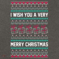I Wish You A Very Merry Christmas Cute Ugly Sweater Cotton Canvas Backpack