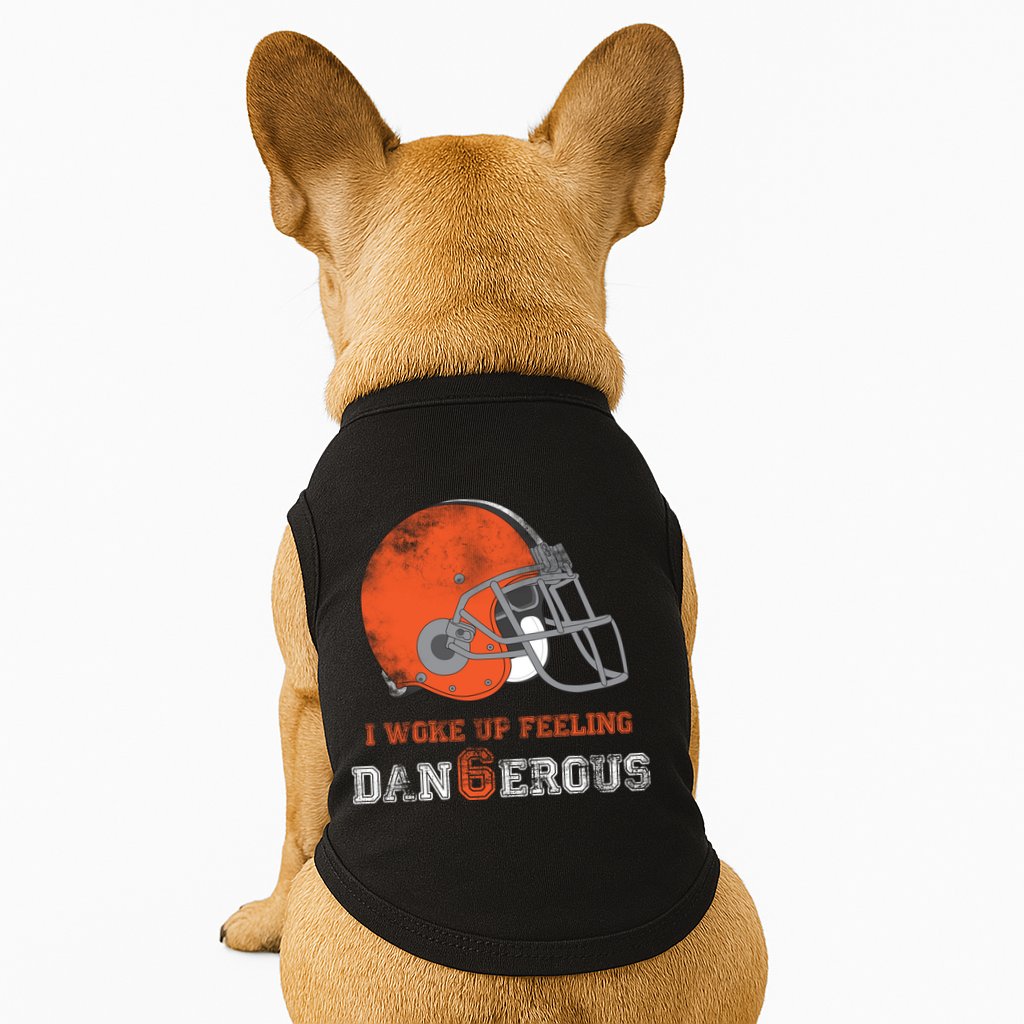 I Woke Up Feeling Dangerous Distressed Doggie Tank