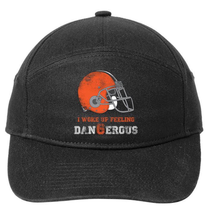 I Woke Up Feeling Dangerous Distressed 7-Panel Snapback Hat