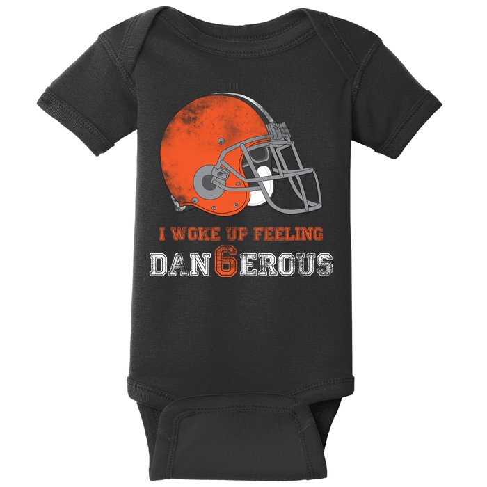 I Woke Up Feeling Dangerous Distressed Baby Bodysuit