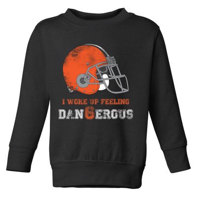 I Woke Up Feeling Dangerous Distressed Toddler Sweatshirt