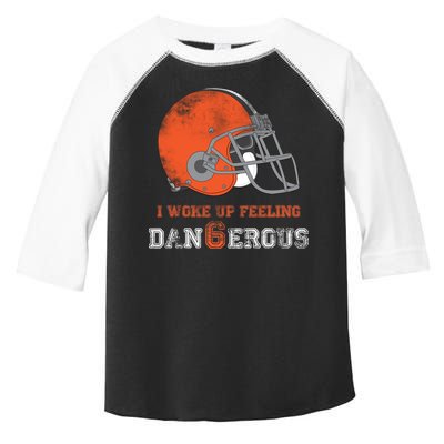 I Woke Up Feeling Dangerous Distressed Toddler Fine Jersey T-Shirt