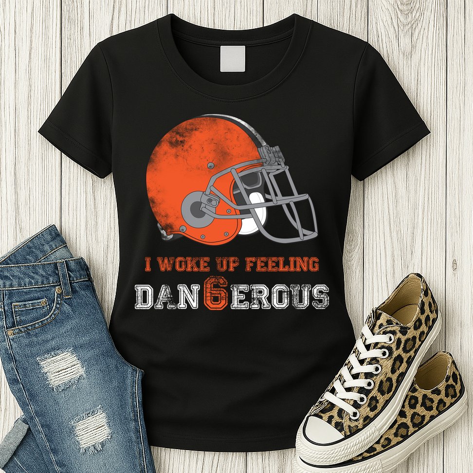 I Woke Up Feeling Dangerous Distressed Womens T-Shirt