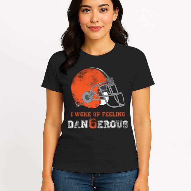 I Woke Up Feeling Dangerous Distressed Womens T-Shirt