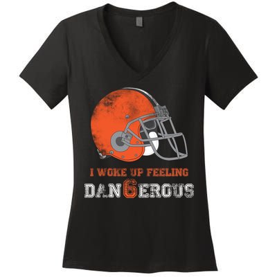 I Woke Up Feeling Dangerous Distressed Women's V-Neck T-Shirt