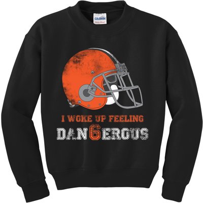 I Woke Up Feeling Dangerous Distressed Kids Sweatshirt