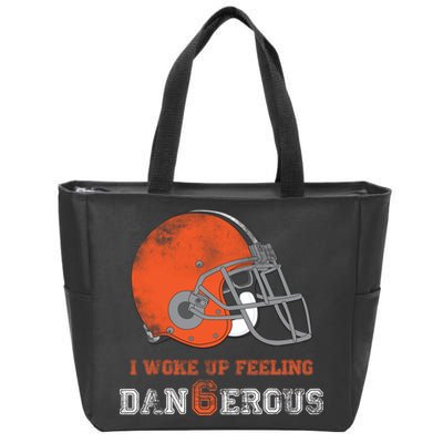 I Woke Up Feeling Dangerous Distressed Zip Tote Bag