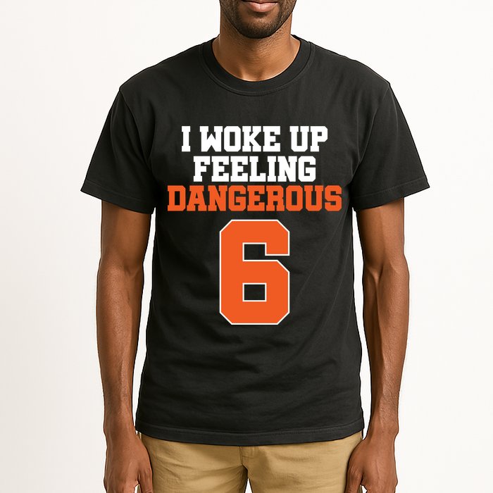I Woke Up Feeling Dangerous Football Tall T-Shirt
