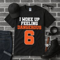 I Woke Up Feeling Dangerous Football Tall T-Shirt