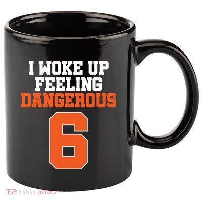 I Woke Up Feeling Dangerous Football 11oz C Handle Ceramic Mug