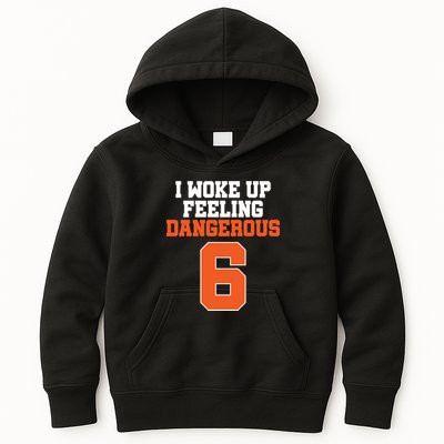 I Woke Up Feeling Dangerous Football Kids Hoodie