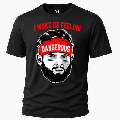 I Woke Up Feeling Dangerous Funny Football Performance Shirt