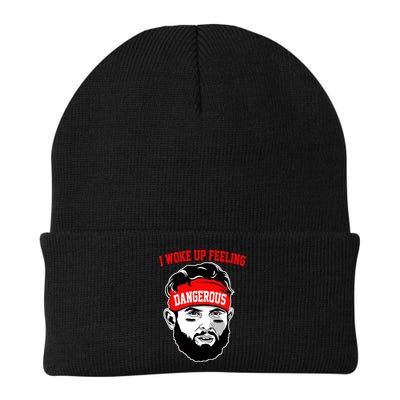 I Woke Up Feeling Dangerous Funny Football Beanie