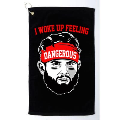 I Woke Up Feeling Dangerous Funny Football Golf Towel
