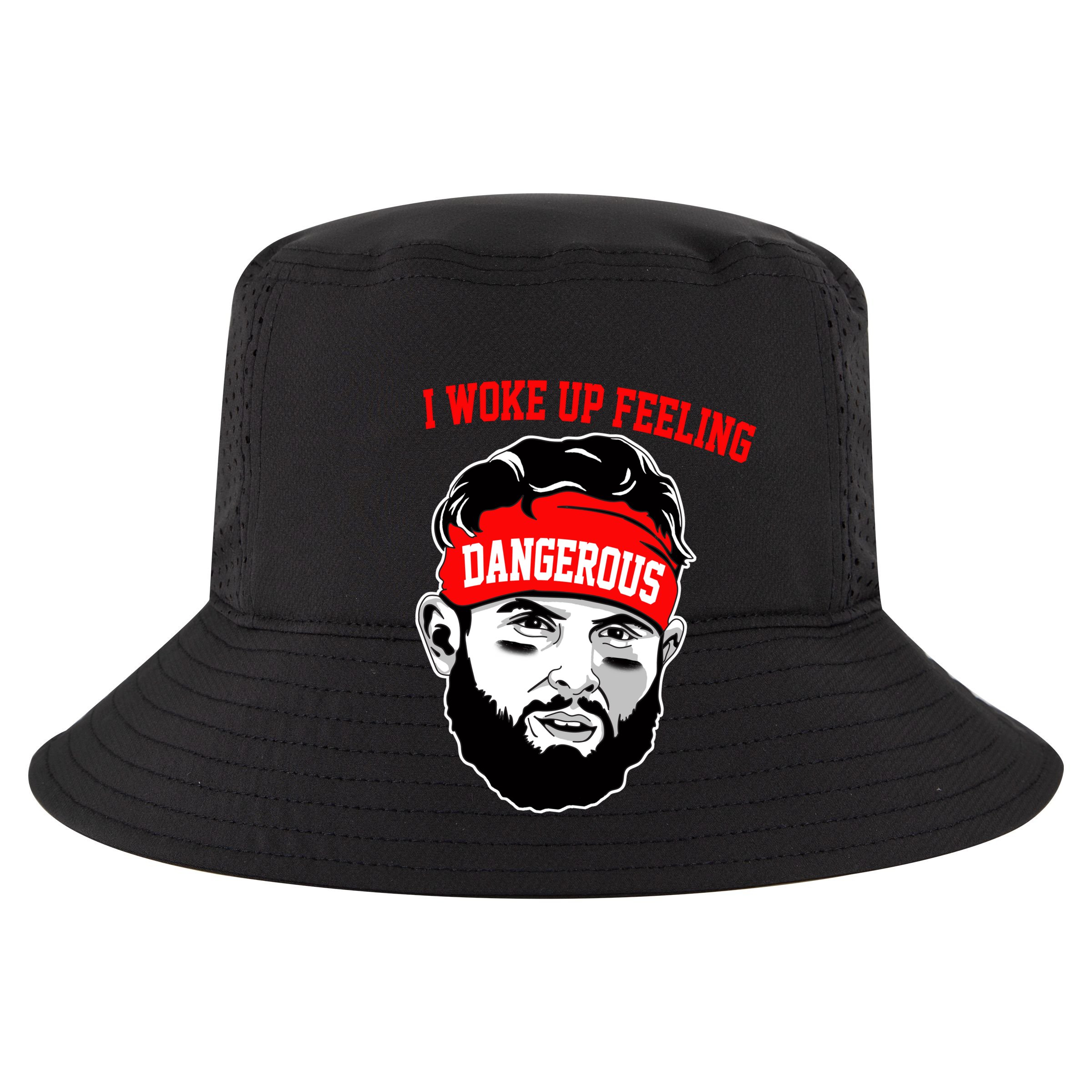 I Woke Up Feeling Dangerous Funny Football Cropped Pullover Crew