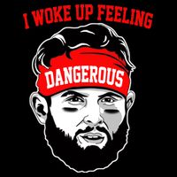 I Woke Up Feeling Dangerous Funny Football Cropped Pullover Crew