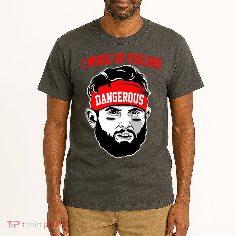 I Woke Up Feeling Dangerous Funny Football Tall T-Shirt