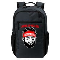 I Woke Up Feeling Dangerous Funny Football Backpack