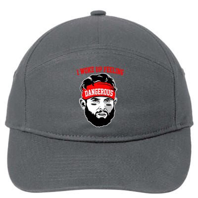 I Woke Up Feeling Dangerous Funny Football 7-Panel Snapback Hat