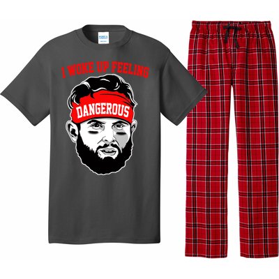 I Woke Up Feeling Dangerous Funny Football Pajama Set