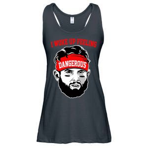 I Woke Up Feeling Dangerous Funny Football Ladies Essential Flowy Tank