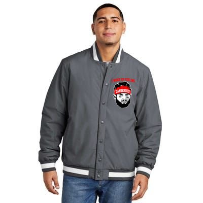 I Woke Up Feeling Dangerous Funny Football Insulated Varsity Jacket